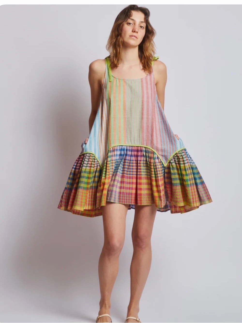 rujuta sheth jade tunic plaid